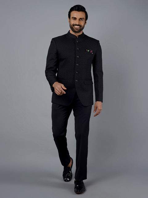 Buy online Black Solid Bandhgala Blazer from Blazers for Men by Hangup  Trend for ₹1929 at 72% off | 2024 Limeroad.com